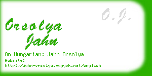 orsolya jahn business card